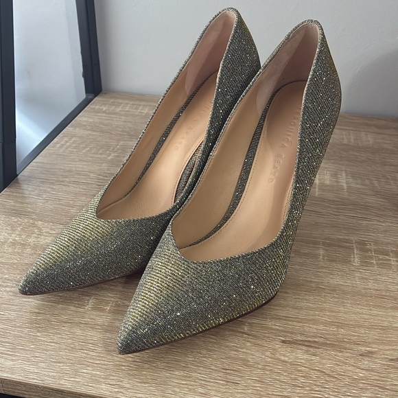 Veronica Beard Nathalia Lurex Metallic Pump Heels Size 8.5 - Picture 7 of 14